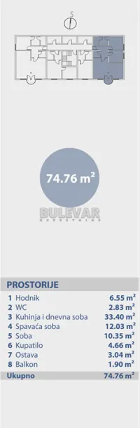 Trosoban stan — Brzeće — fotografija 3