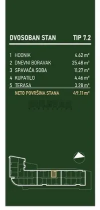 Dvosoban stan — Palilulska — fotografija 2