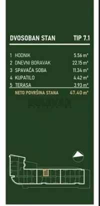 Dvosoban stan — Palilulska — fotografija 3
